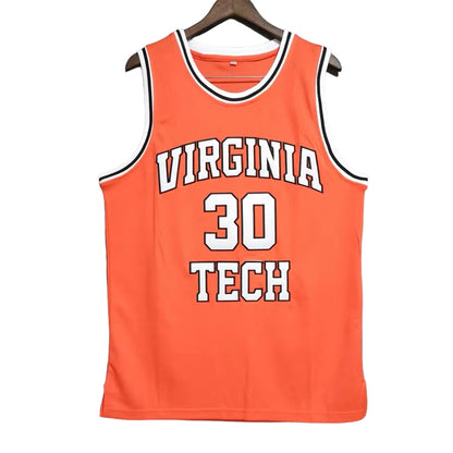 Curry #30 Virginia Tech Classic Throwback Vintage Jersey