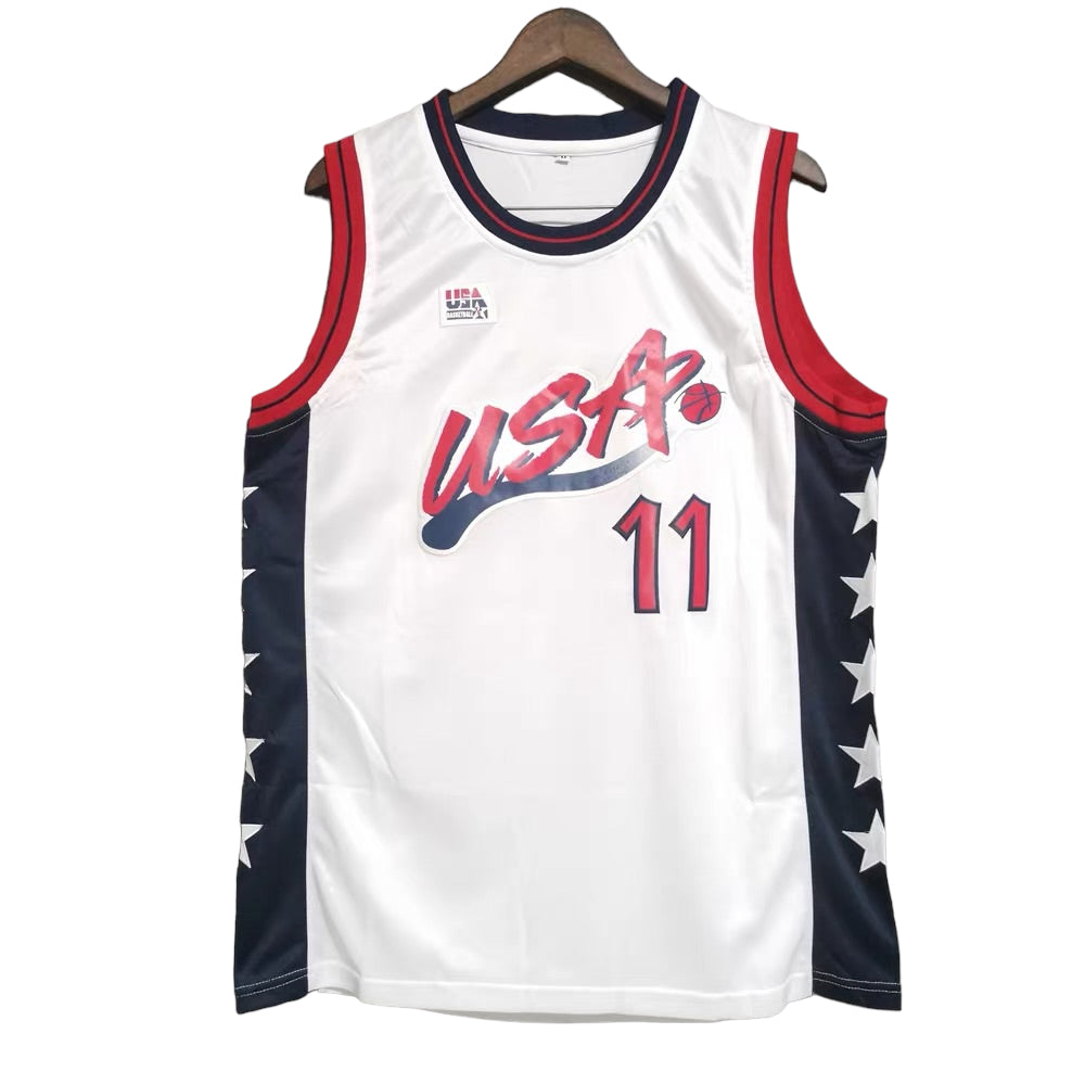 Karl Malone #11 USA Olympic Classic Throwback Vintage Jersey