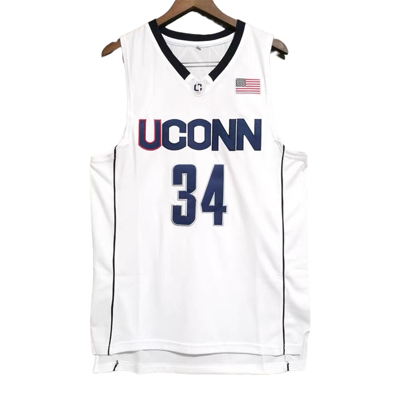 Ray Allen #34 Connecticut Classic Throwback Vintage Jersey