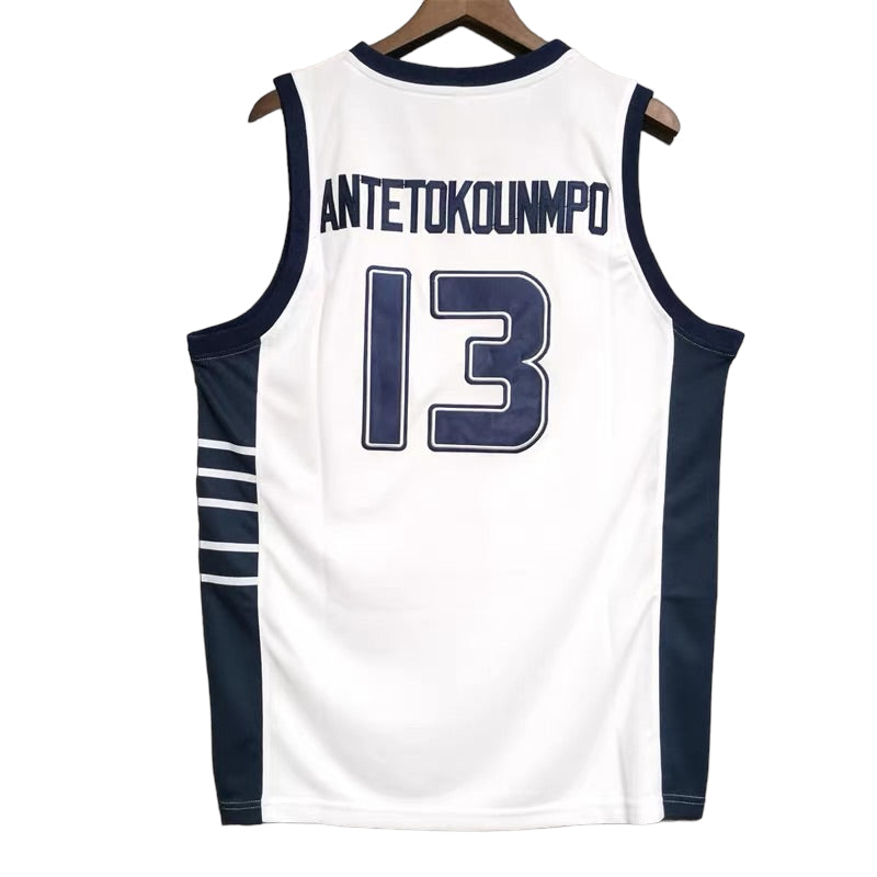 Giannis Antetokounmpo #13 Hellas Classic Throwback Vintage Jersey