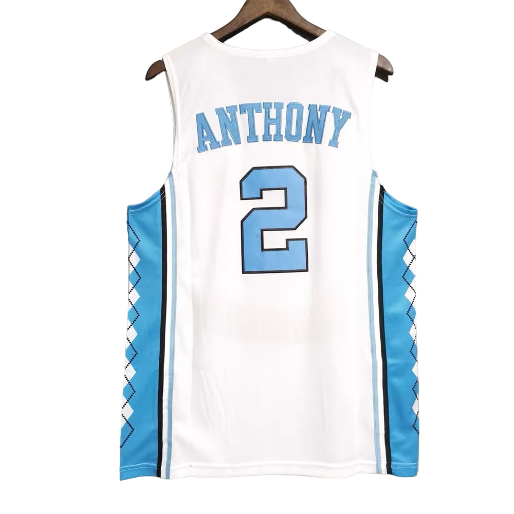 Anthony #2 North Carolina TarHeels Classic Throwback Vintage Jersey