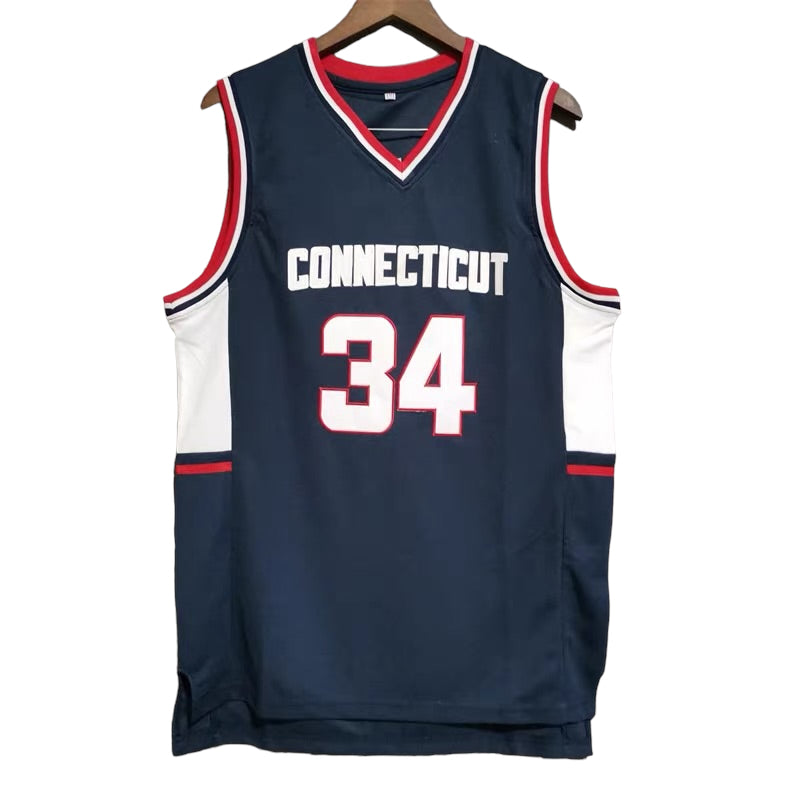 Ray Allen #34 Connecticut Classic Throwback Vintage Jersey