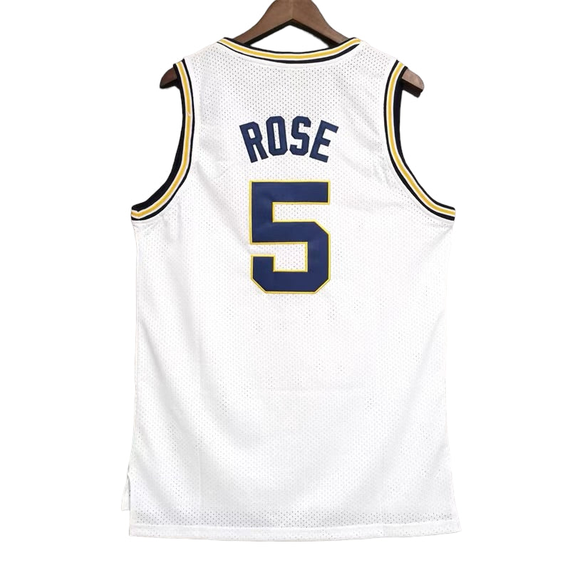 Jalen Rose #5 Rose Michigan Wolves Classic Throwback Vintage Jersey