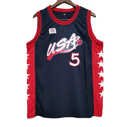 Grant Hill #5 USA Olympic Classic Throwback Vintage Jersey