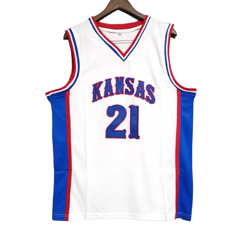 Joel Embiid #21 Kansas Classic Throwback Vintage Jersey