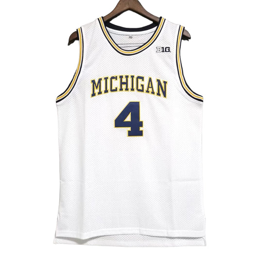 Chris Webber #4 Michigan Wolves Classic Throwback Vintage Jersey