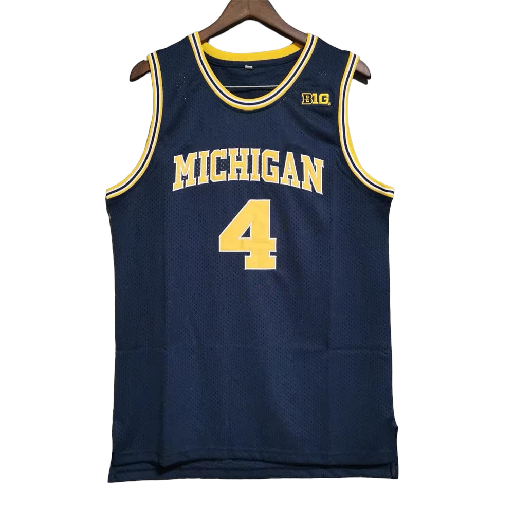 Chris Webber #4 Michigan Wolves Classic Throwback Vintage Jersey