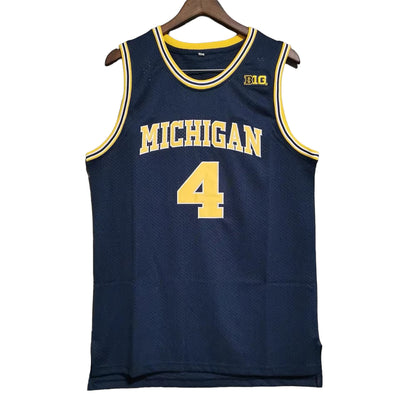 Chris Webber #4 Michigan Wolves Classic Throwback Vintage Jersey